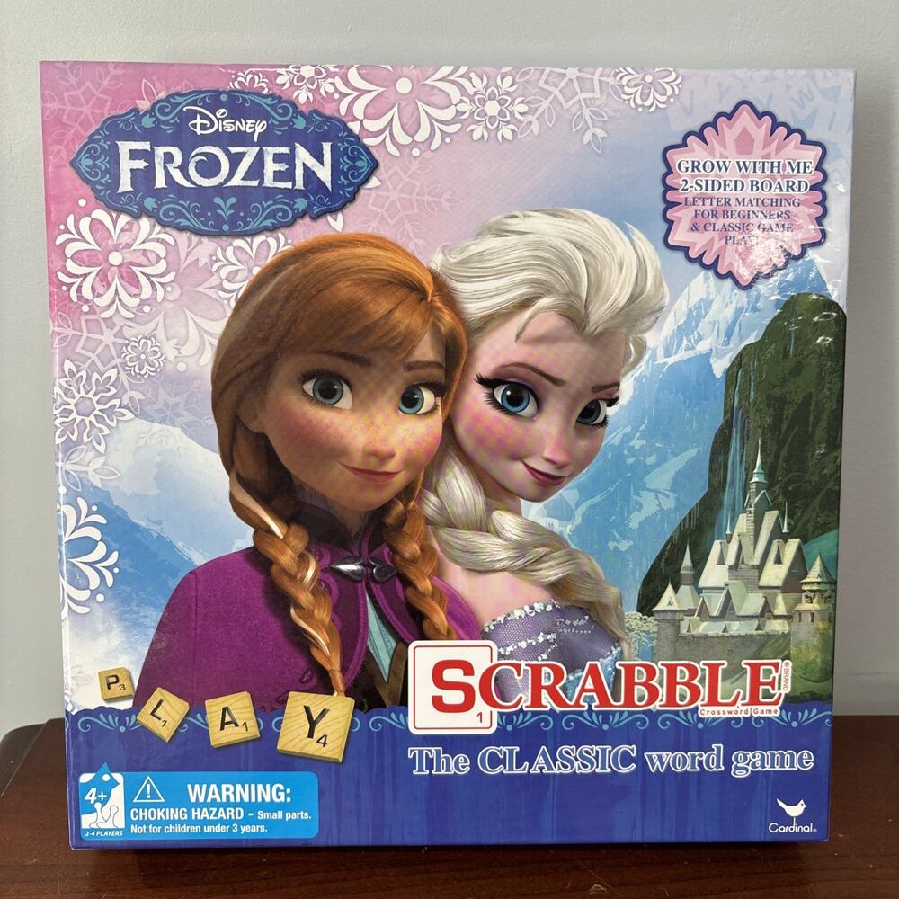 Disney Frozen Scrabble Word Game 2-Sided Board Letter Tile Matching Classic Toy - Picture 3 of 10